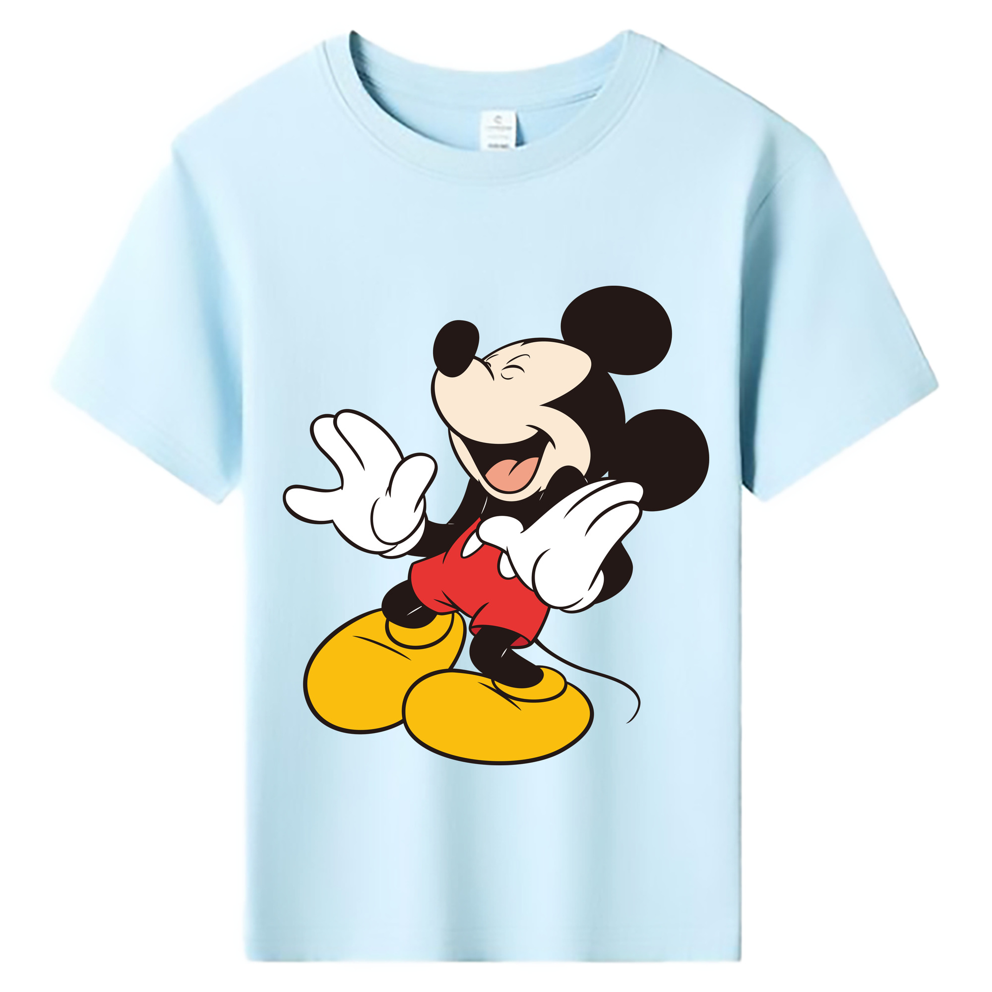 ミッキーマウス Mickey Mouse 綿100％キッズTシャツ（フロントプリント）